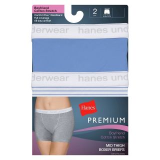 Mid Thigh Boxer Briefs 2 Pack (Colors May Vary)