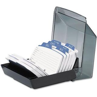 Rolodex Petite Covered Tray Card File, Black