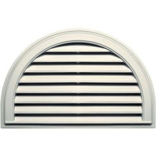 Builders Edge 22 in. x 34 in. Half Round Gable Vent in Parchment 120023422034