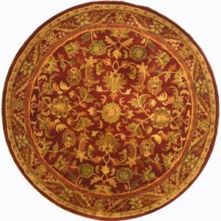 Safavieh Antiquity Wine/Gold 6 ft. x 6 ft. Round Area Rug AT52B 6R