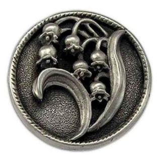 Lily of the Valley rt knob (Set of 10) (Pewter Matte)