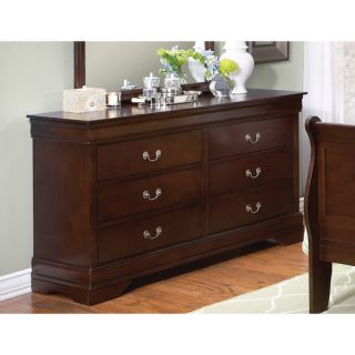 Art Van Merlot Finish 6 drawer Dresser