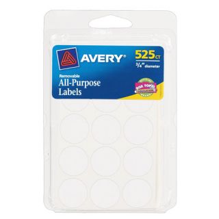 75 Round Removable Label 525 Count