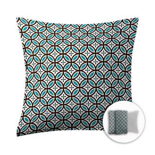 Style Selections 16 in W x 16 in L Chocolate Square Indoor Decorative Pillow