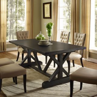 Anvil Wood Dining Table in Black   16276633   Shopping