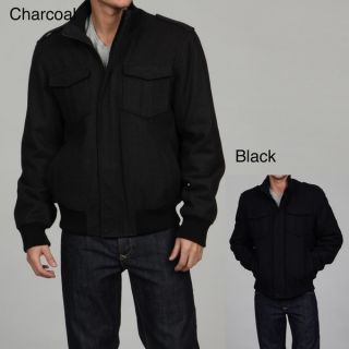 Black Rivet Mens Wool Blend Bomber Jacket  ™ Shopping