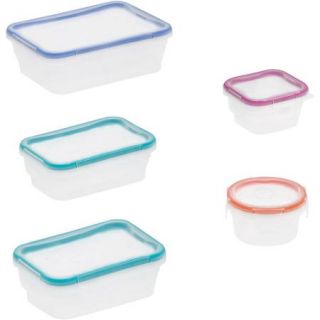 Snapware Total Solution 10 Piece Plastic Container Set, Clear