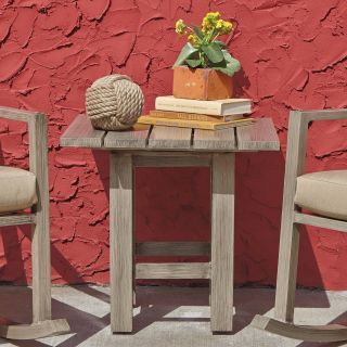 Woodard Woodlands Square End Table   Patio Accent Tables