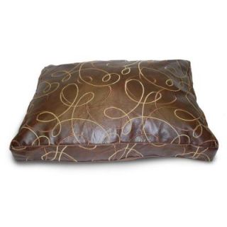 Home Fashions International Leather Swirl Chocolate Pet Bed 83581PB1CHC