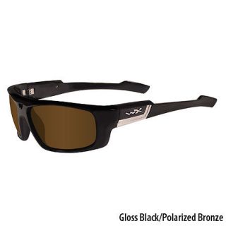 Wiley X Quake Outdoor Street Series Sunglasses Gloss Black/Polarized Bronze 439034