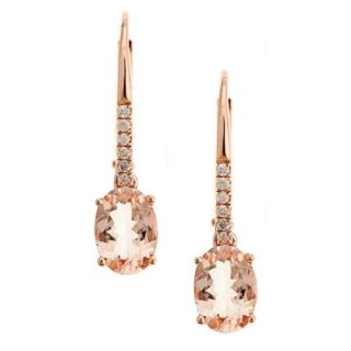 Anika and August 14k Rose Gold Morganite with Diamond Accents Fashion