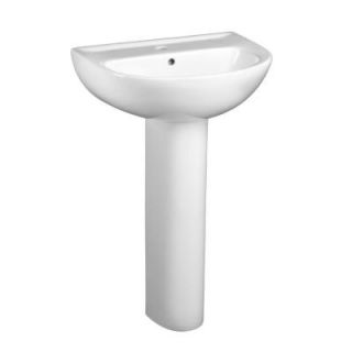 American Standard Evolution Pedestal Combo Bathroom Sink in White 0468100.020
