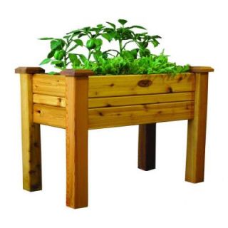 Gronomics 18 in. x 34 in. x 32 in. Safe Finish Elevated Garden Bed EGB 18 34S