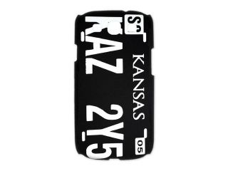 3D Print CW TV Play Supernatural License Plate "KANSAS KAZ 2Y5"  Background Case Cover for Samsung Galaxy S3 I9300  Personalized Hard Cell Phone Back Protective Case Shell Perfect as gift