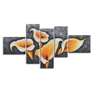 Light within Lilies 5 Piece Oil Painted Wall Art Set   Wall Art