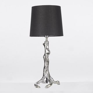 Gallery 26 in Chrome Indoor Table Lamp with Fabric Shade
