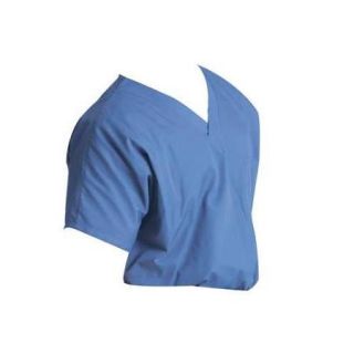 SCRUB ZONE 71221 Scrub Shirt, M, Blue, 4.25 oz.