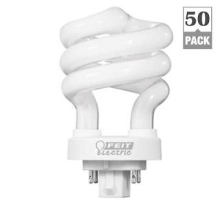 Feit Electric 60W Equivalent Soft White (2700K) Spiral 4 Pin CFL Light Bulb (50 Pack) PLSP13E/50