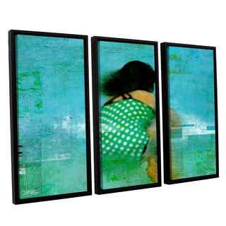 ArtWall Greg Simanson Floating Away 3 Piece Floater Framed Canvas