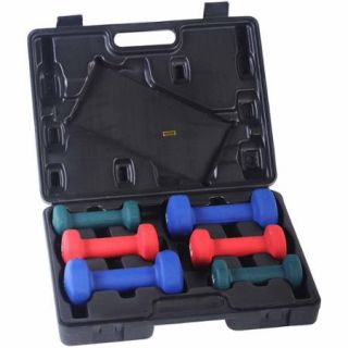 Sunny Health and Fitness 2/3/5 lb Neoprene Dumbbell Set with Case