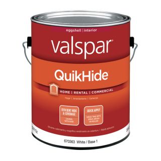 Valspar QuikHide White Eggshell Latex Interior Paint (Actual Net Contents 124 fl oz)