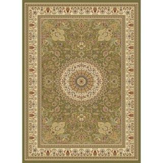 Concord Global Trading Williams Collection Tabriz Green 6 ft. 7 in. x 9 ft. 6 in. Area Rug 75556