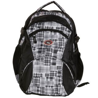 Cal Pak Geil Grey Block Print 17 inch Backpack With Laptop