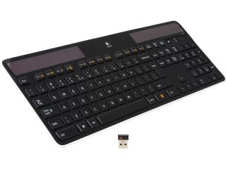 Logitech K750 2.4GHz Wireless Solar Powered Keyboard   Black