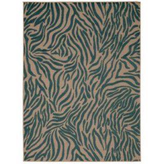 Nourison Aloha Blue 9 ft. 6 in. x 13 ft. Indoor/Outdoor Area Rug 242518