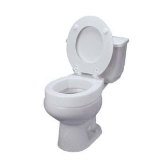 DMI Standard Hinged Elevated Toilet Seat in White 641 2571 0000
