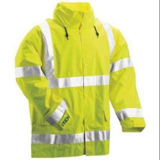 TINGLEY J23122 Rainwear Jacket, Class 3, Ylw/Grn, XL