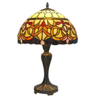 Amora Lighting Tiffany Style Floral Design 19 inch Table Lamp