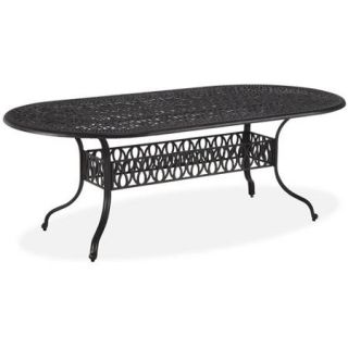 Home Styles Floral Blossom Oval Outdoor Dining Table, Charcoal