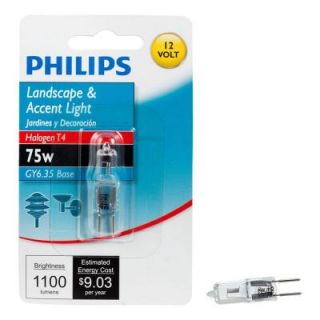 75 Watt Halogen T4 12 Volt Bi Pin Capsule Light Bulb 415588
