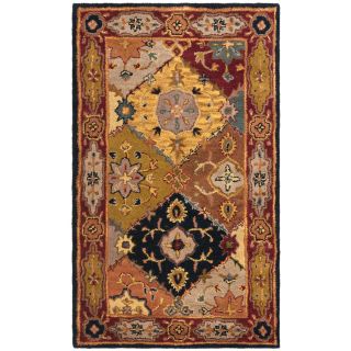 Safavieh Heritage Multicolor and Red Rectangular Indoor Tufted Throw Rug (Common 3 x 5; Actual 36 in W x 60 in L x 0.42 ft Dia)
