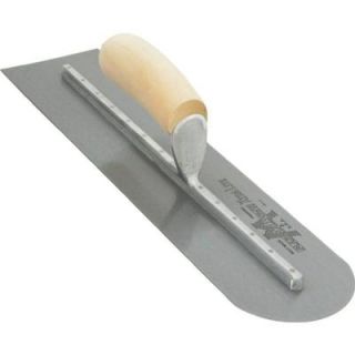 Marshalltown 20 in. x 4 in. Finishing Trl Round Front End Curved Wood Handle Trowel MXS20RE