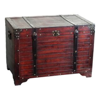 Quickway Imports Old Fashioned Wood Storage Trunk