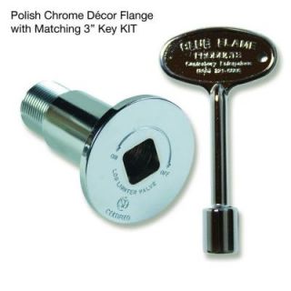 Blue Flame Universal Decor Flange and Key Kit in Polished Chrome DK.0101