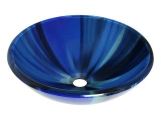 MR Direct 627 Blue Sky Glass Vessel Bathroom Sink