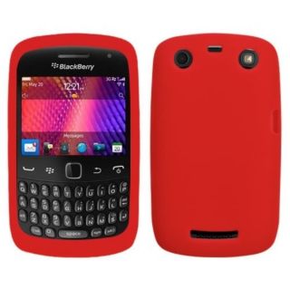 INSTEN Solid Skin Red Phone Case Cover for RIM Blackberry Curve 9360