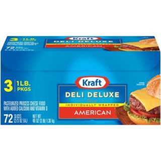 Kraft Deli Deluxe American Cheese Slices, .67 oz, 72 count