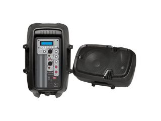 SOUND AROUND PYLE INDUSTRIES PPHP103MU 10 in. 600 Watt Powered Two Way PA Speaker with  USB SD Playback
