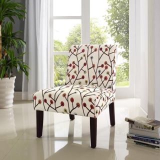 Dorel Living Teagan Armless Accent Chair, Floral Pattern
