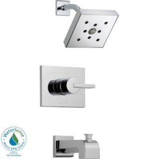 Delta Vero 1 Handle Tub and Shower Faucet Trim Kit Only in Chrome Featuring H2Okinetic (Valve Not Included) T14453 H2O