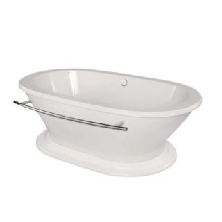 Hydro Systems Columbia 5.8 ft. Center Drain Freestanding Bathtub in White COL7040TOW