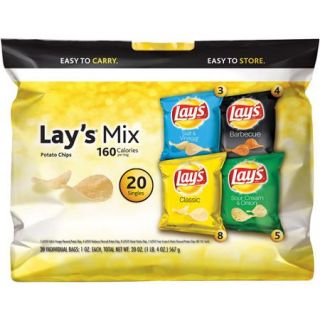Lay's Mix Potato Chips Variety Pack, 1 oz, 20 count