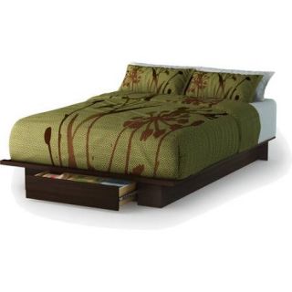 South Shore Holland Full/Queen Platform Bed with Drawer, Multiple Finishes