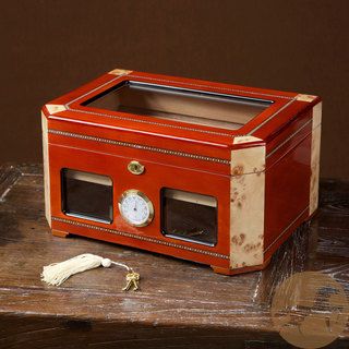 Christopher Knight Home See through Top Cherry Wood Humidor