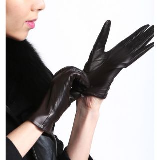 Womens I Touch Lambskin Leather Texting Gloves   15912742  