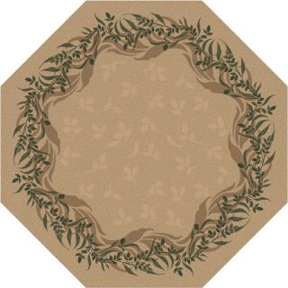 Milliken Baskerville Octagonal Brown Transitional Tufted Area Rug (Common 8 ft x 8 ft; Actual 7.58 ft x 7.58 ft)